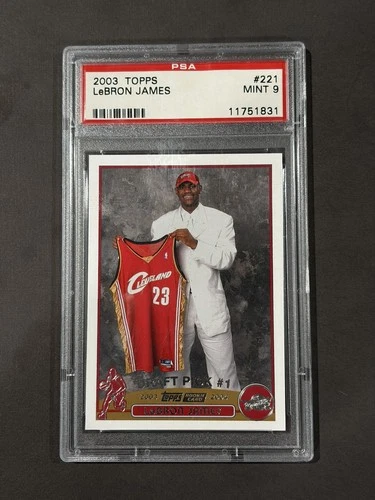 LeBron James 2003-04 Topps Basketball Rookie Card RC #221 PSA 9