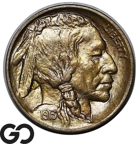 1913 Buffalo Nickel, Type 1, Beautiful Fully Struck Superb Gem BU++