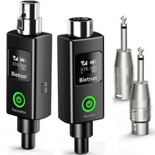 Wireless XLR Transmitter Receiver with 48V Phantom Power, Wireless Microphone