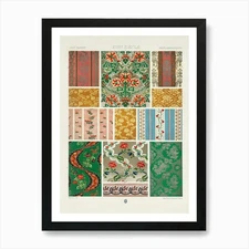 Wallpapers And Fabrics Art Print Framed Wall Art Poster Canvas Print Picture