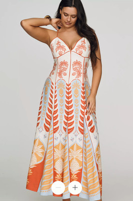 NWT Farm Rio Sleeveless V-neck A-line Maxi Dress Retails for  $270