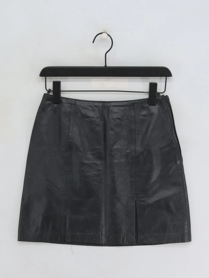 United Colors Of Benetton Women's Midi Skirt UK 12 Black 100% Viscose A-Line - Image 2 of 4