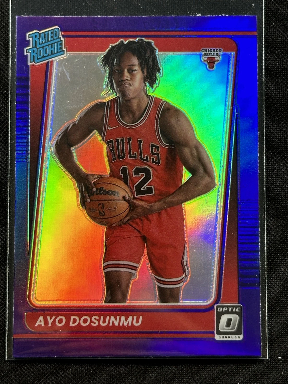 2021-22 Donruss Optic Ayo Dosunmu #171 Target Purple Pulsar Rookie Chicago Bulls