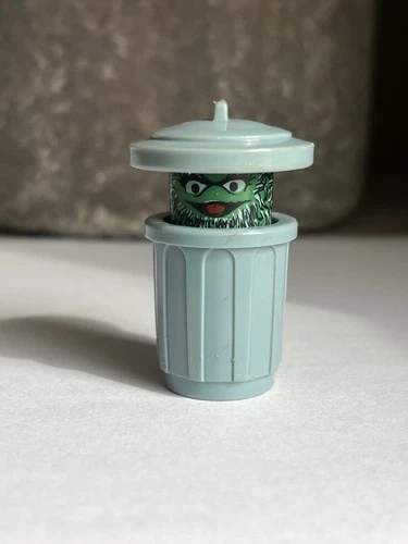 Vintage Little People Sesame Street Oscar The Grouch Trash Can