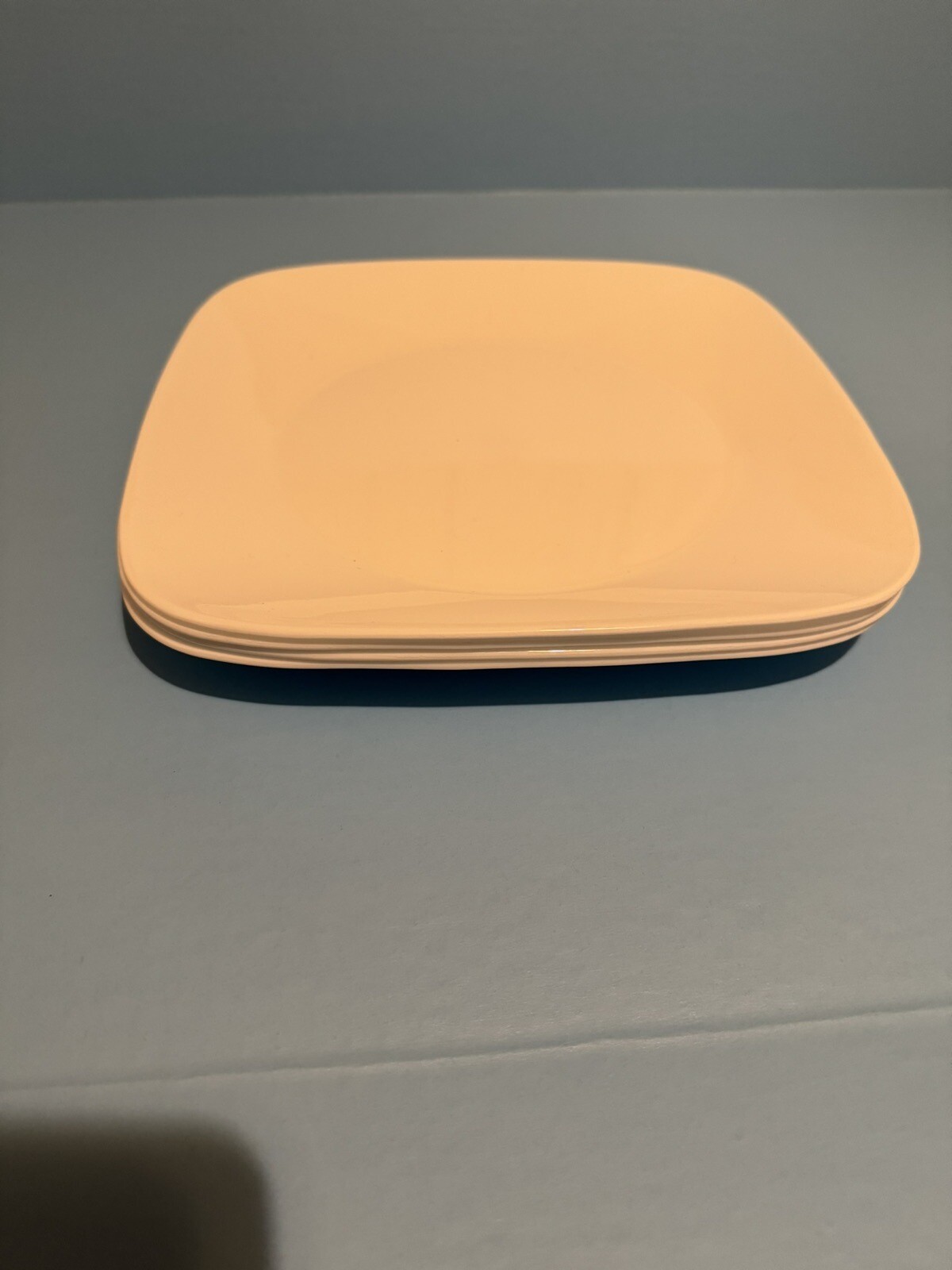 Corelle Vitrelle Square White Dinner Plates (10.25") Set of 4 eBay