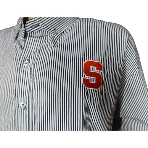 Syracuse University Shirt Size 2XL XXL Orange Logo Striped Dress Button New NWT - Picture 4 of 5