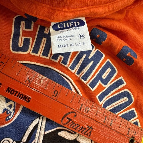 Vintage Denver Broncos T Shirt 80s 1986 AFC Champions NFL Made In USA Sz M - Picture 6 of 6