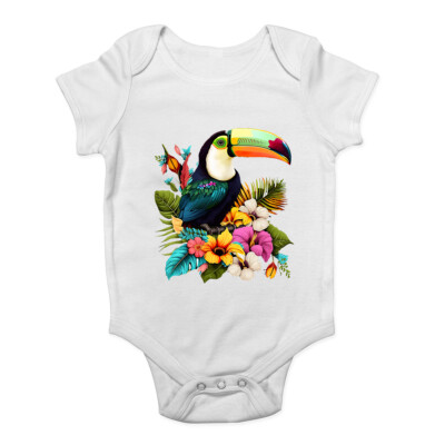 Tukanliebhaber Baby mitwachsende Weste tropischer Regenwald Vogel Body Jungen Mädchen Geschenk