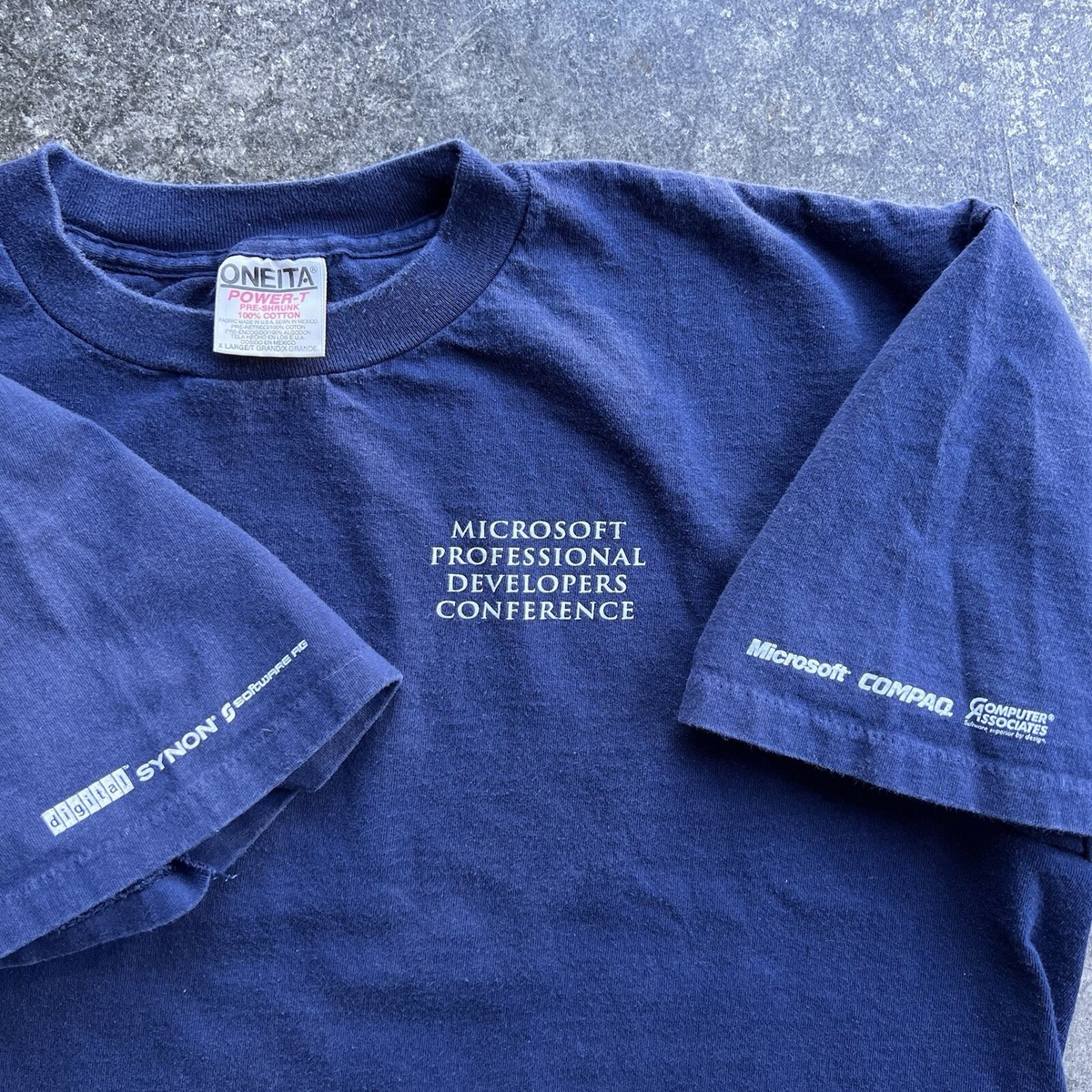 Vintage 90s Microsoft Art Professional Developers Conference T