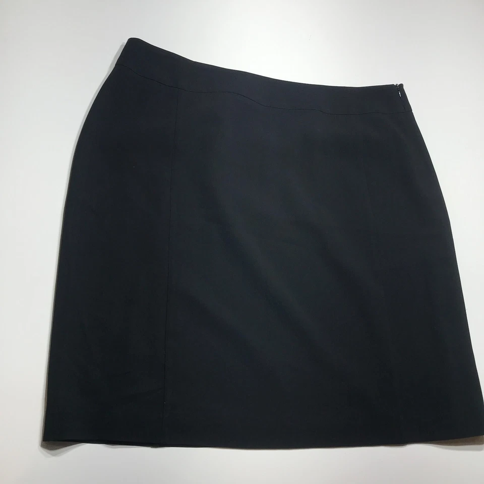 Falda Marina Rinaldi Talla W38 Negra Recta 23" Corpcore Career Essentials Foto 4 de 4