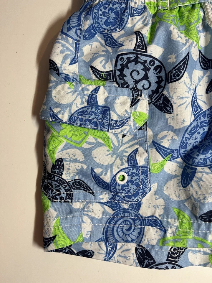 Pantalones Cortos de Natación Koala Niños 12 Meses Tortugas Marinas Tropicales Usados en Excelente Condición Foto 4 de 4