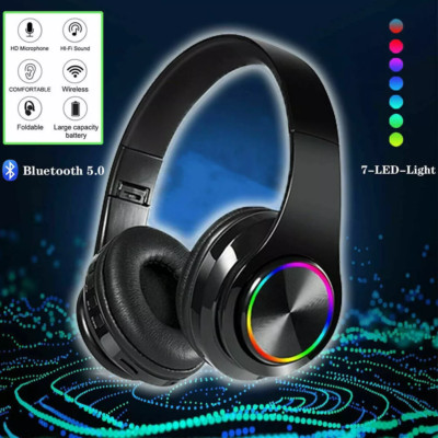 Bluetooth On Over Ear Wireless Premium Kopfhörer Stereo Faltbares Kopfhörer