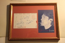 RICCARDO FOGLI - Quadro con cartolina pubblicitaria autografata -