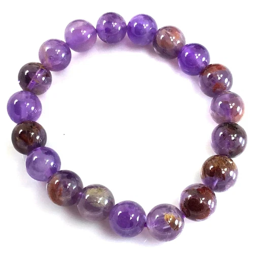 Handmade Gemstone Natural Super Seven Crystal Beaded Bracelet 7.5" 4 6 8 10 12mm - Picture 16 of 29