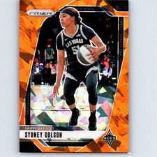 2024 Panini WNBA Prizm Sydney Colson #73 Orange Ice Las Vegas Aces