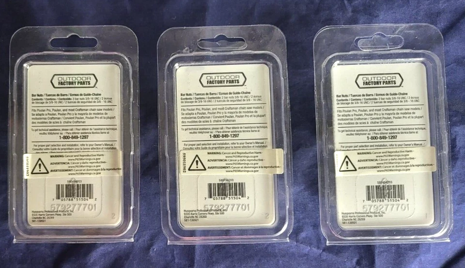 Pacote com 2 porcas de barra de motosserra Husqvarna OFP pacote com 3 - Imagem 2 de 2