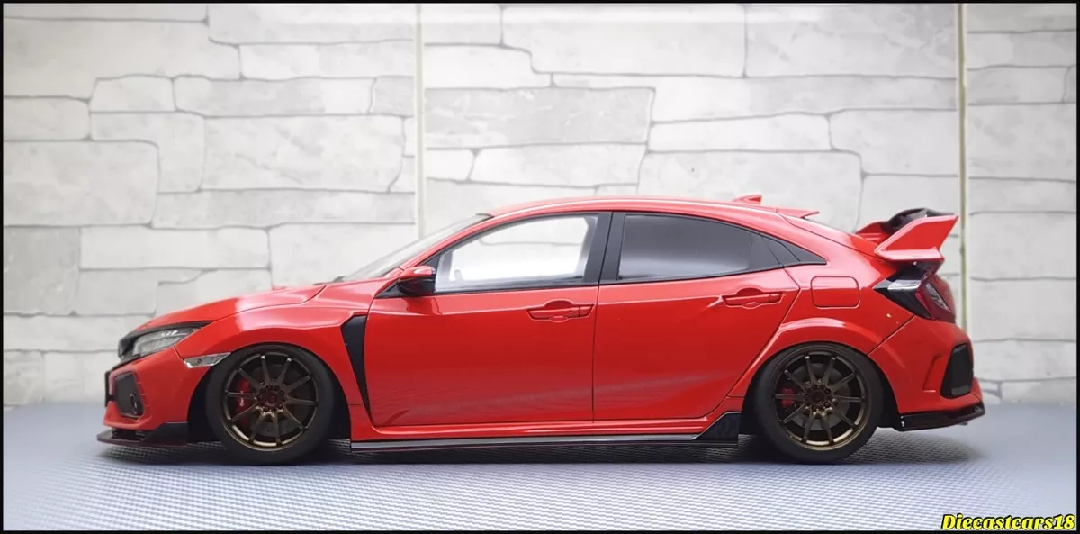 1/18 Ignition Model Honda Civic FK8 Type R Red Frame IG-1444 Custom Rims