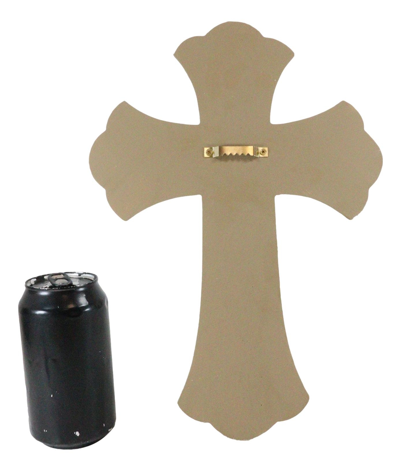 Rustic Southwestern Tuscany French Lily Fleur De Lis Antiqued White Wall Cross