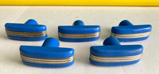 5 Vintage Plastic Drawer Pulls Cabinet Handles N.L.Co. 1950s