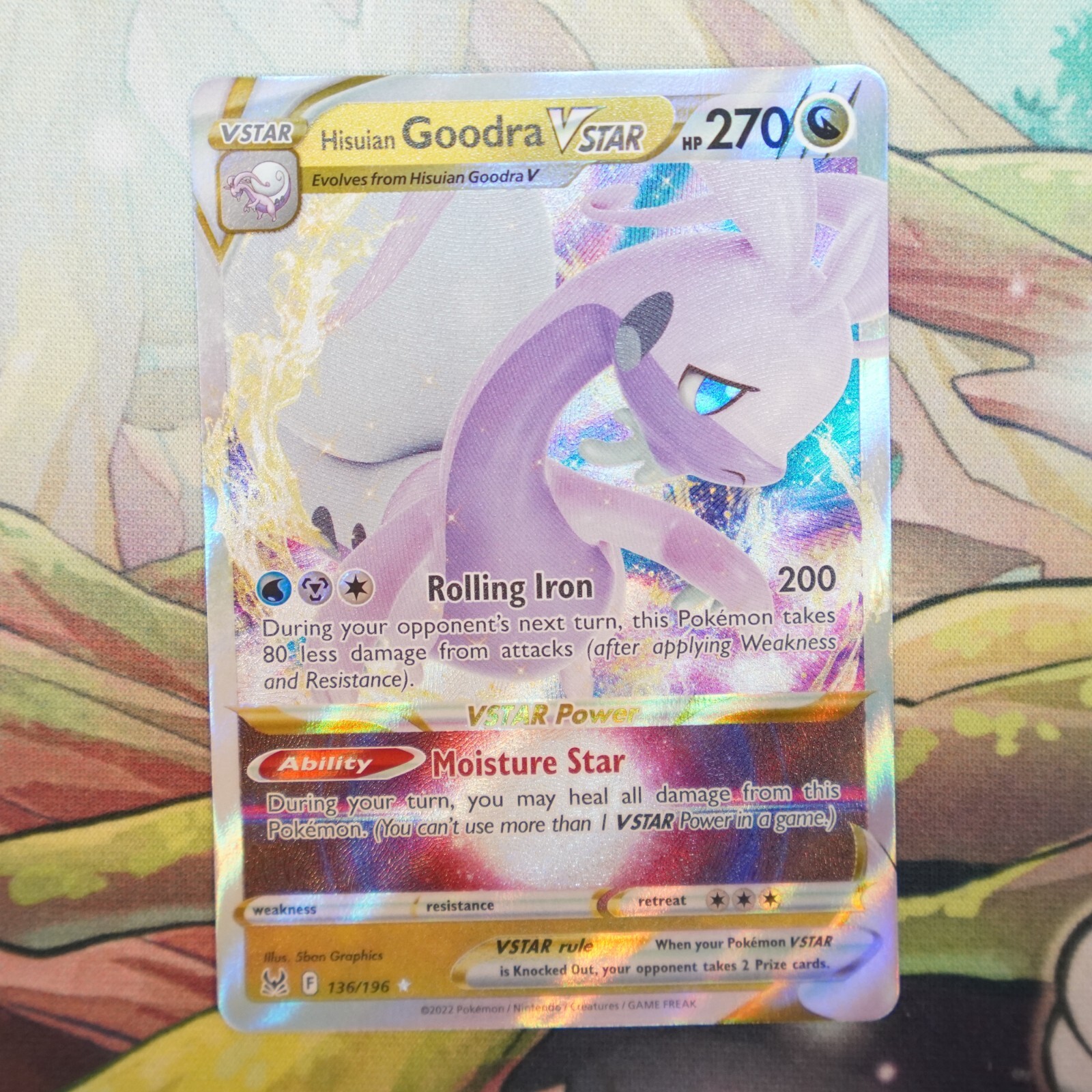 Pokémon TCG Hisuian Goodra VSTAR 136/196 Holo Rare Lost Origin Near Mint NM