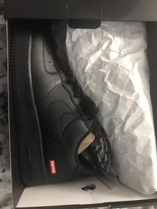 Nike Air Force 1, cano baixo Supreme Preto 100% Autêntico | eBay