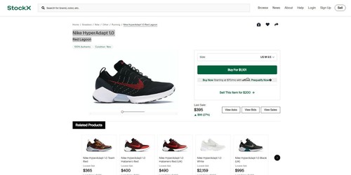 Size 9.5 - Nike HyperAdapt 1.0 Bred 