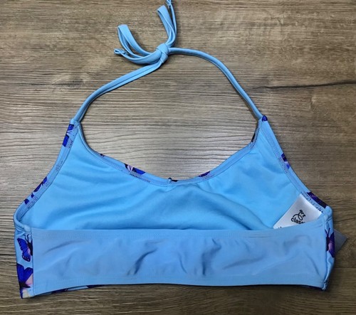 Girls' Butterfly Print Brallette Bikini Swim Top Blue size XL (14) art class - Picture 4 of 4