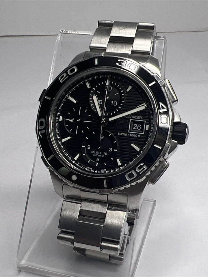 Men's Tag Heuer 44mm Aquaracer Automatic Chrono Cal. 16 Date Watch CAK2110 -READ
