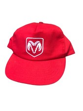 Vintage Dodge Ram Customer One Hat Cap Red with White Snapback Made in USA.