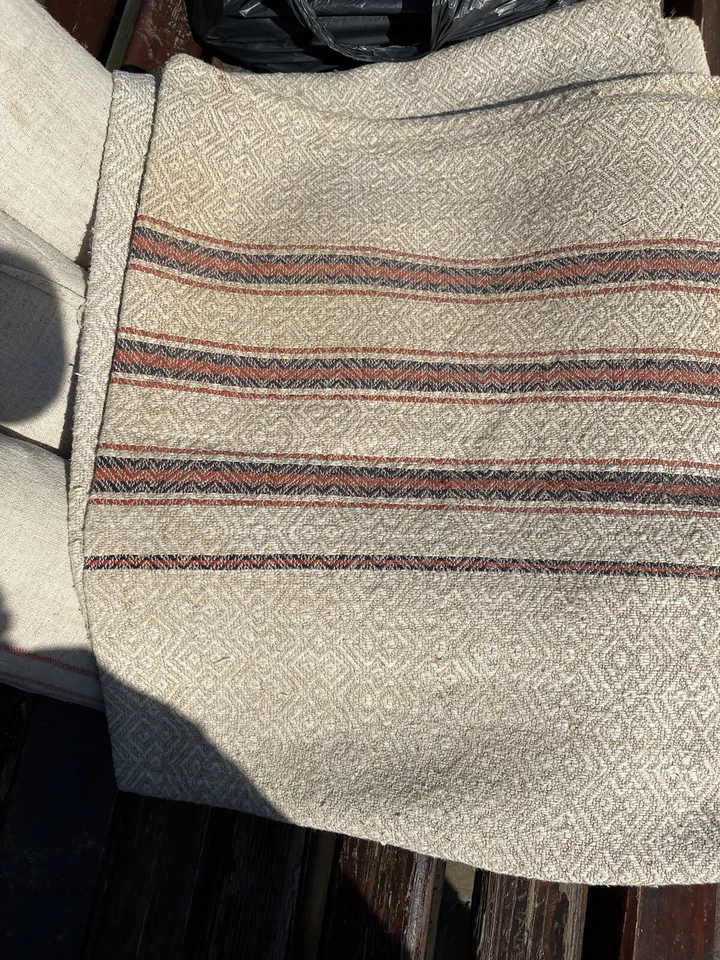 linen Handwoven Handmade 100% Pure Hemp Fabric textile natural, sold per meter - Image 2 of 4