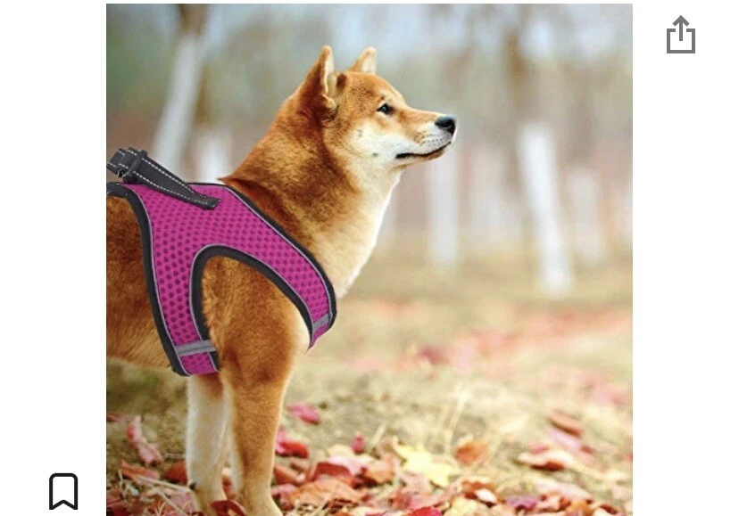 Pawday dog vest harness pink mesh size large no choke no pull reflective - Image 2 of 4