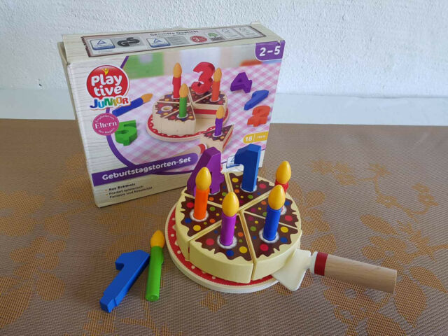 Geburtstagstorten-Set für Kinder aus Echtholz - Playtive - 16 Teile