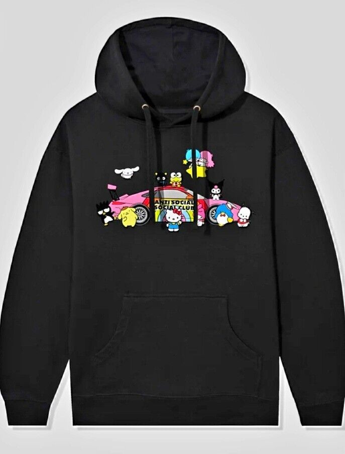 Anti Social Social Club Hello Kitty Racing Hoodie Adult Anti Social Social Club Hello Kitty Racing Hoodie Adult
