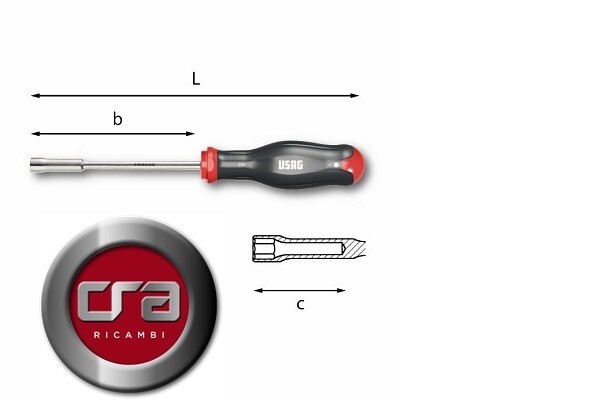 USAG 299 GIRAVITE LUNGO CACCIAVITE ESAGONALE CON IMPUGNATURA CHIAVE A BUSSOLA