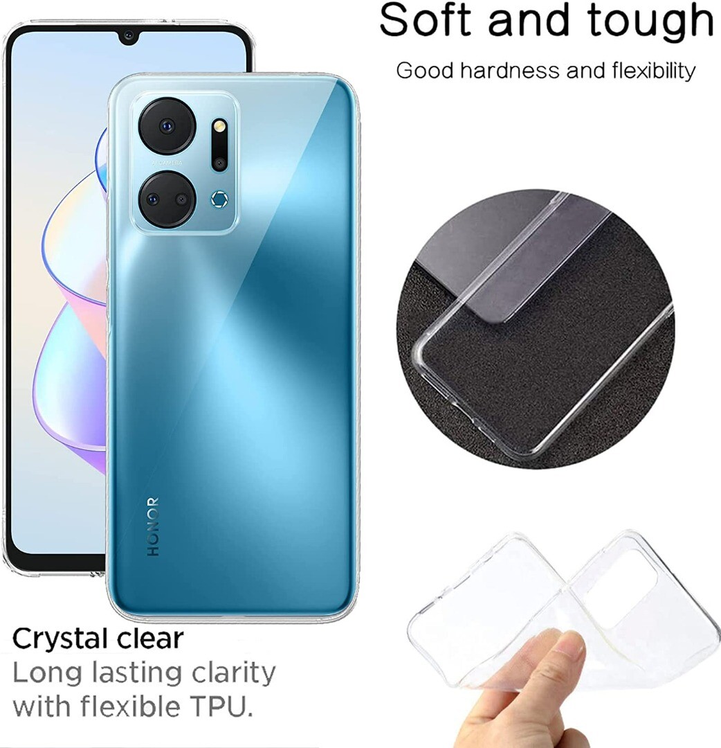 Custodia Telefono For Honor X7A Sottile Silicone Trasparente - Foto 3