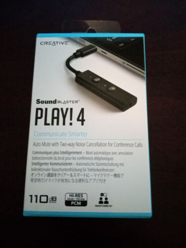 Creative Sound Blaster PLAY! 4 Portable Plug-and-play Hi-res USB DAC - BRAND NEW - Picture 1 of 2