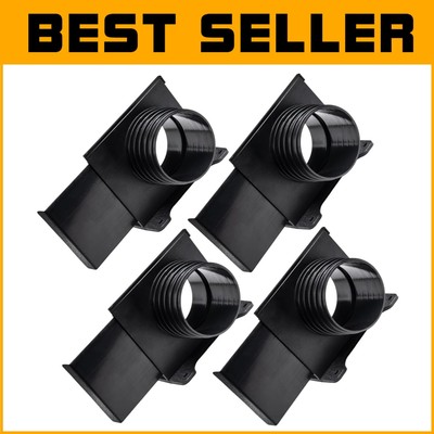 Versatile 4 Inch Threaded Blast Gates with Brackets for Dust Collection (4 Pack)