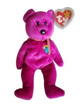 1999 Millenium Name Spelling Error Ty Beanie Baby Bear Purple   NWT Plush