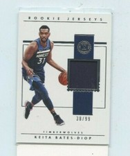 KEITA BATES-DIOP 2018-19 Panini Encased Rookie Jerseys Relic #D /99 Timberwolves