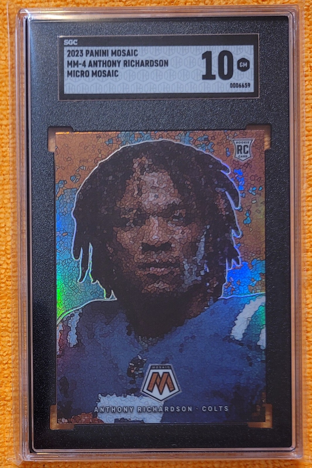 2023 Mosaic Anthony Richardson Micro SGC 10 - Pop 1 - SP Case Hit Freshly Graded