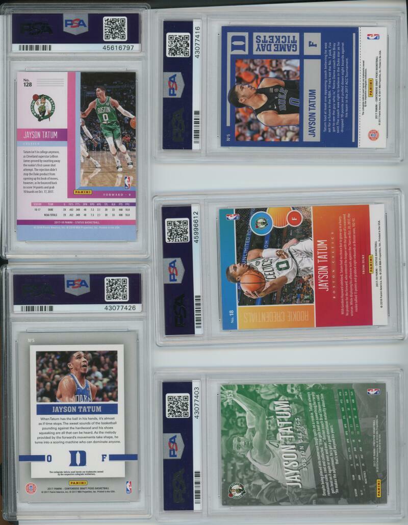 2017-18 Panini Jayson Tatum #5 Jason Contenders School Colors DUKE