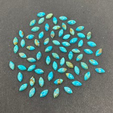  WHOLESALE NATURAL BLUE MOHAVE TURQUOISE CABOCHON MARQUISE SHAPE LOOSE GEMSTONE