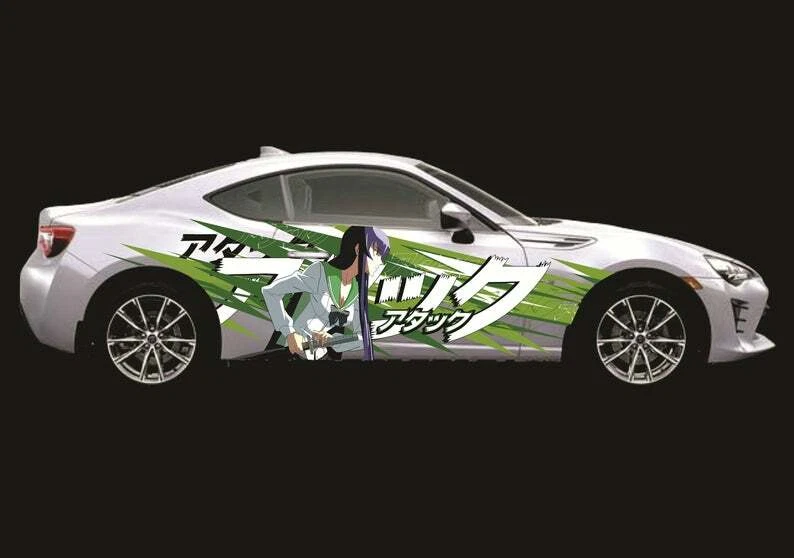 Anime ITASHA Zero Dos Coche Side Sitcker Coche Puerta Pegatina Envoltura Se Adapta a Cualquier Coche Vinilo Foto 3 de 3