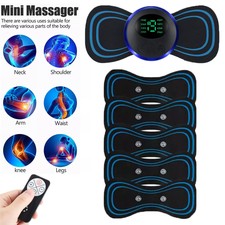 5Pcs Portable Mini Electric Neck Back Massager Cervical Massage Patch Stimulator