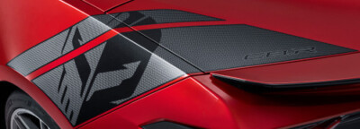 2024-27 Corvette C8 z06 & E-Ray Rear Jake Logo Graphics Carbon