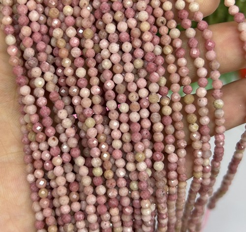 Natürliche facettierte Perlen für Schmuckherstellung Halskette Armband Perle 2 mm 3 mm 4 mm 15 Zoll - Bild 20 von 24
