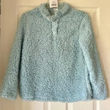 NWT Style 5 fuzzy sherpa turtleneck Junior pullover Blue SO SOFT