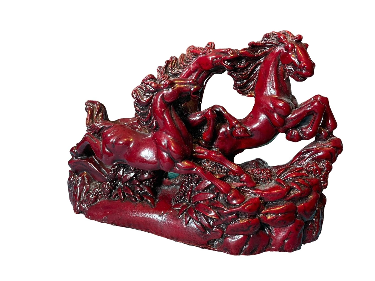 马动物寿山石主中国风雕像、雕像| eBay
