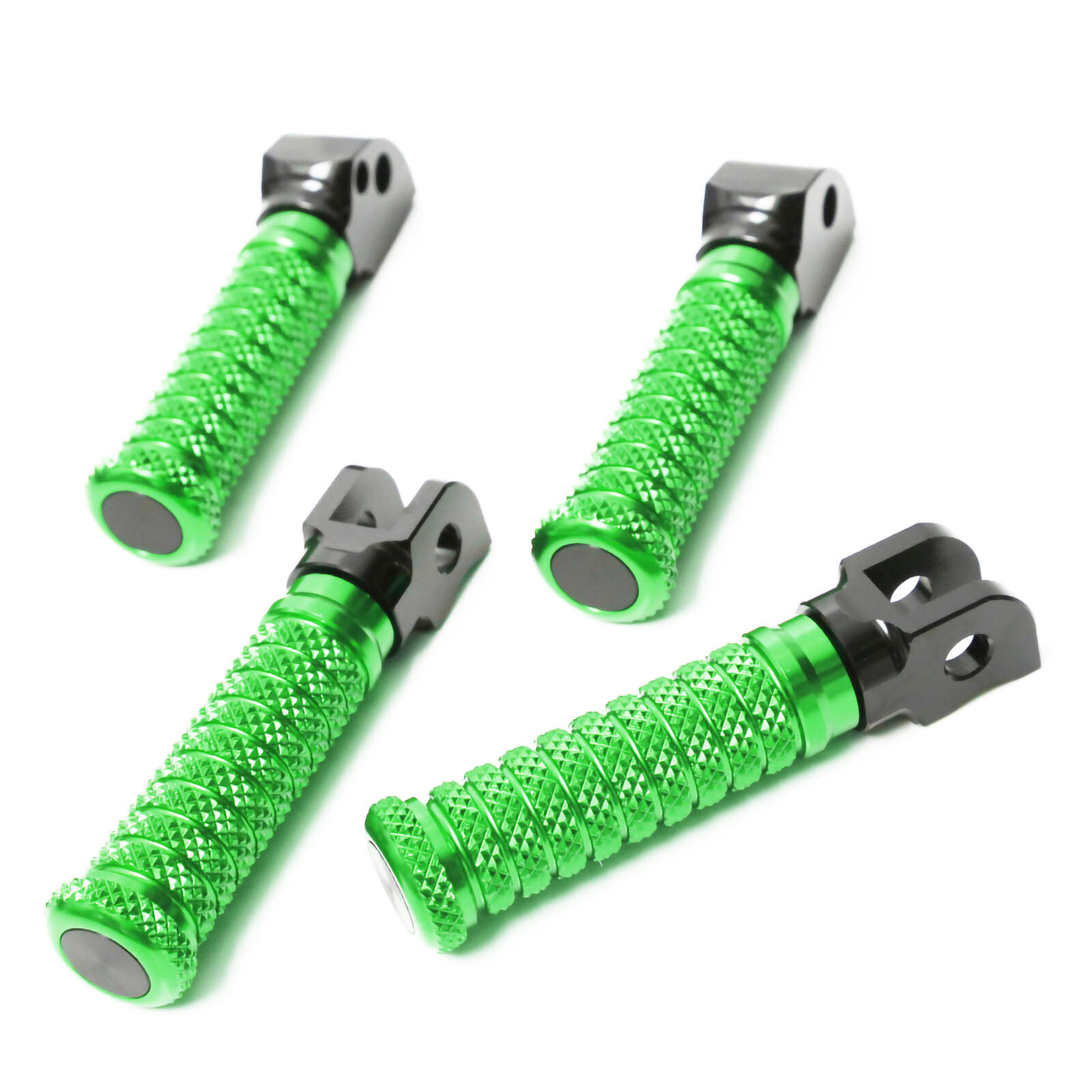 Green POLE CNC Rear Rider Front Foot Pegs For GTR 1400 Concours 14 06
