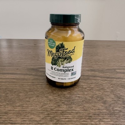 MegaFood Balanced B Complex 60 Tablets Dairy-Free, Gluten-Free, Soy-Free 11/28
